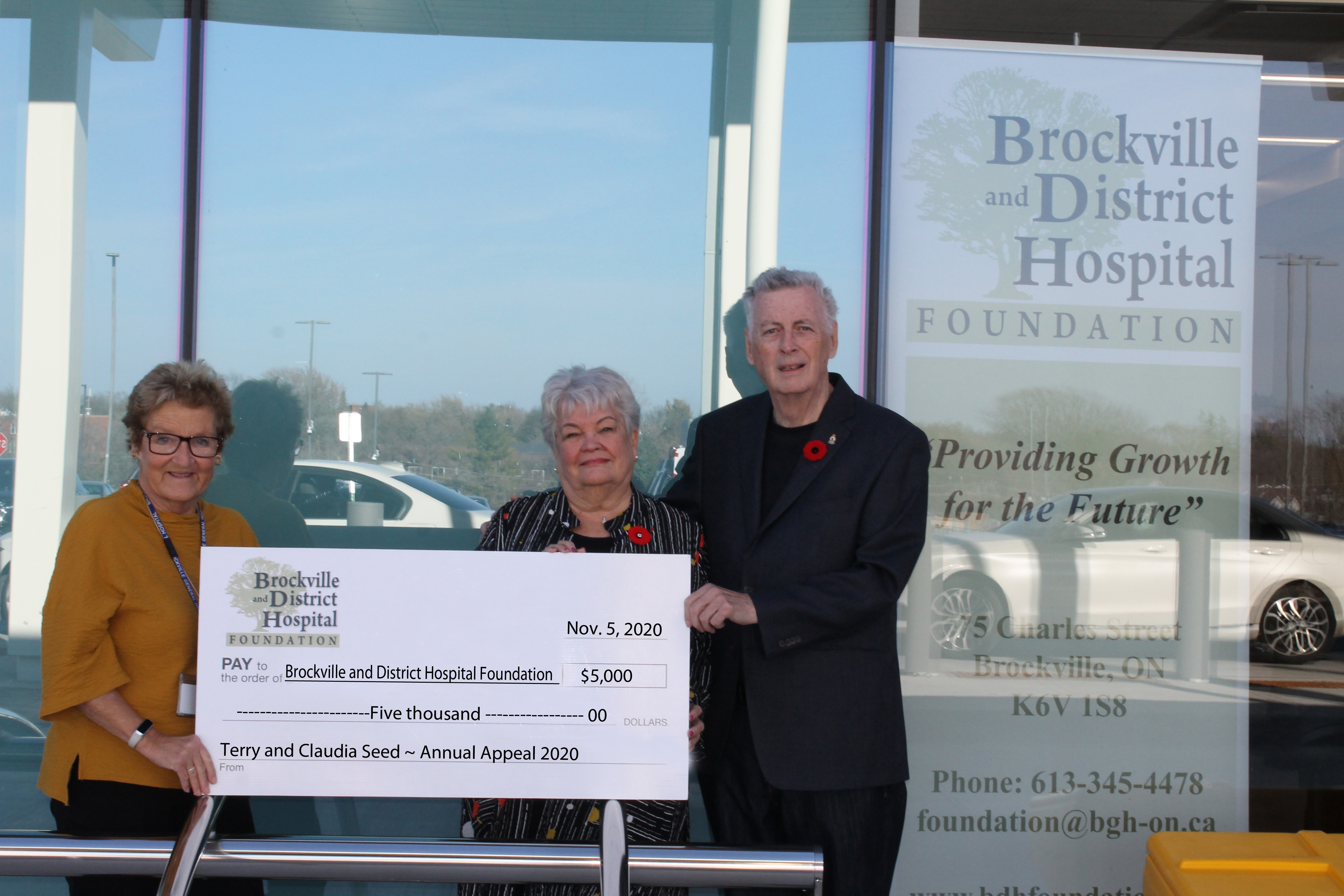 THE BROCKVILLE AND DISTRICT HOSPITAL FOUNDATION’S ANNUAL APPEAL GETS A $5,000 DONATION KICK START FROM 